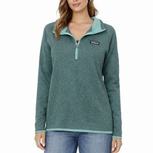Patagonia Size Large Women's Green Quarter-Zip Pullover